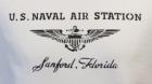 T-shirt US Naval Sanford Florida - manches longues - blanc et noir