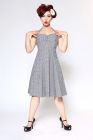 Robe "Sweetie" dos nu style années 50 - Vichy noir - Taille XL