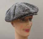 Casquette Gatsby Hanna Hats of Donegal - Tweed gris/marron moucheté