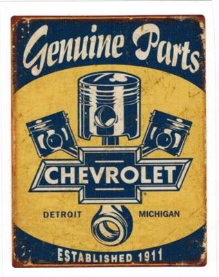Sticker "Chevrolet - Genuine Parts"