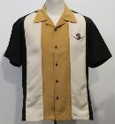 Chemise Steady Clothing ocre/beige/noir - Taille M