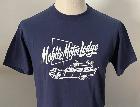 T-shirt Mobile Motor Lodge - bleu -  dessin blanc
