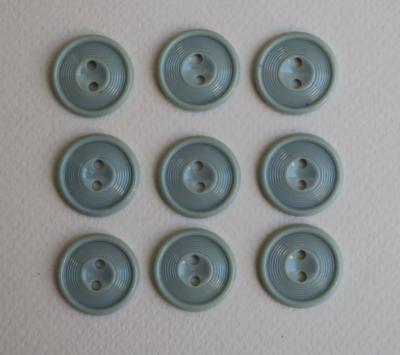 Lot de 9 boutons vintage - vert gris - 1,7 cm