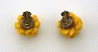 Boucles d'oreille clip vintage jaunes