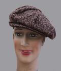 Casquette Gatsby Hanna Hats of Donegal - Tweed chevron marron
