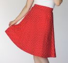 Jupe style années 50 - Rouge à pois blancs - Taille S