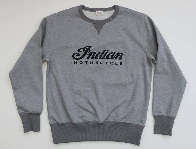 Sweatshirt rétro bicolore gris - INDIAN MOTORCYCLE