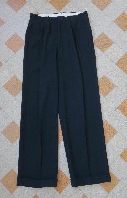 Pantalon noir moucheté des années 40 - Taille fr. 38 (Waist 30")