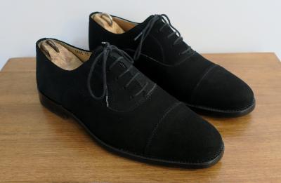 Chaussures rétro en nubuck noir - Pointure 44