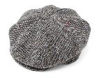 Casquette Gatsby Hanna Hats of Donegal - Tweed gris/marron moucheté