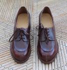  Chaussures en cuir marron vintage des années 1940