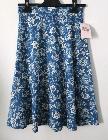 Jupe style années 50 - bleu motif fleurs - Taille S 