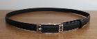 Ceinture fine en cuir noir