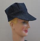 Casquette de cheminot US en jean selvage