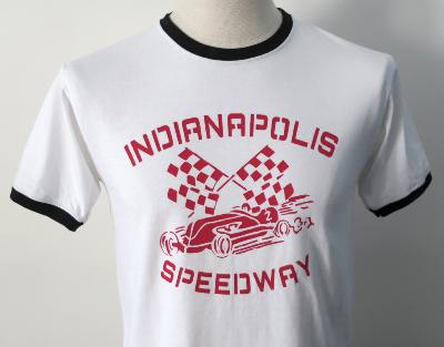 T-shirt Indianapolis Speedway - blanc et noir - dessin rouge