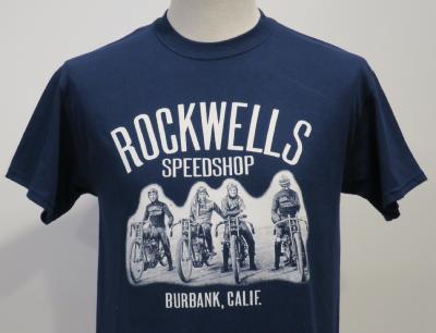 T-shirt Burbank Rockwells Motorcycle bleu