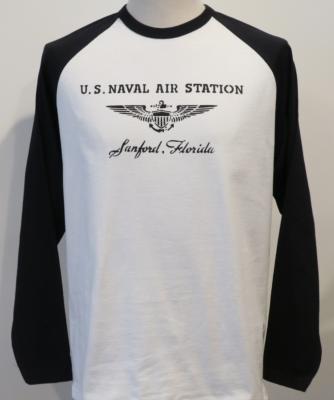 T-shirt USN Sanford Florida - manches longues blanc et noir