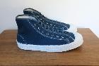 Baskets rétro bleues, style années 50