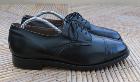 Chaussures en cuir noir vintage des années 1950 - Pointure 41