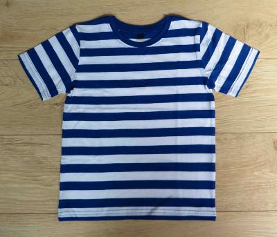 T-shirt rayé bleu et blanc pour enfant - Taille 6/7 ans