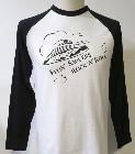 T-shirt Flyin' Saucers Rock'n'Roll - manches longues - blanc et noir - dessin noir
