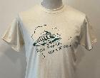 T-shirt Flyin' Saucers Rock'n'Roll - beige dessin vert
