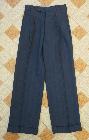 Pantalon en laine bleu français des années 1940 - Tour de taille 72 cm