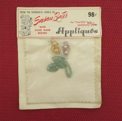 Applique en perles vintage des années 50