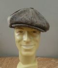 Casquette Gatsby Hanna Hats of Donegal - Tweed chiné marron et gris