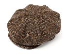 Casquette Gatsby Hanna Hats of Donegal - Tweed marron moucheté