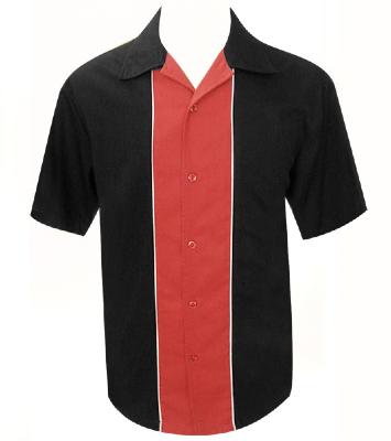 Chemise Steady Clothing bicolore noire et rouge