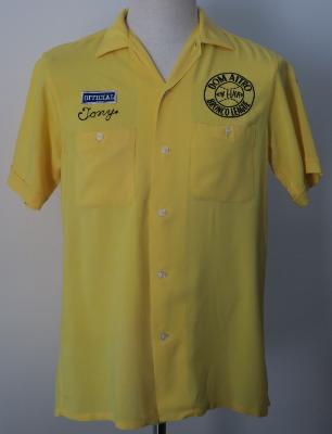Chemise de bowling des années 50 jaune - Taille S