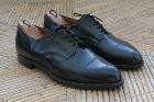 Chaussures en cuir noir vintage des années 1940/50 - Pointure 42
