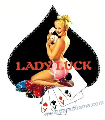 Décalcomanie de pin up "Lady Luck"
